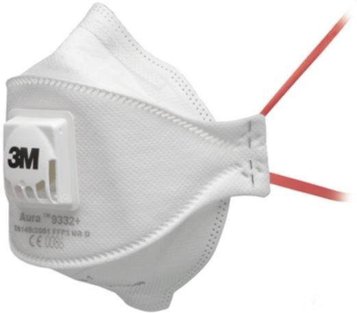 3M™ AURA™ FFP3 NR D szelepes paneles részecskeszűrő maszk