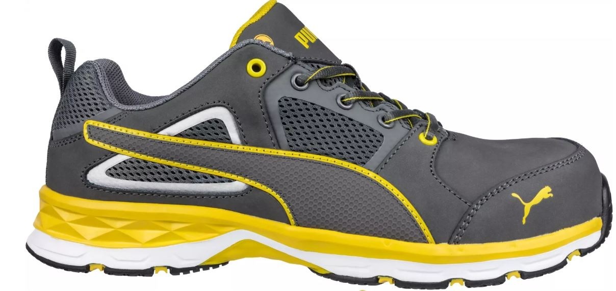 643800_Puma Pace 2.0 Yellow low S1P ESD HRO SRC munkavédelmi cipő