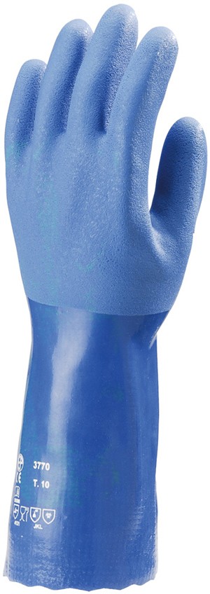 Érdesített PVC, 35 cm-es, kék, sav-, lúg-, olajálló