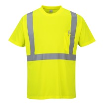 S190 - Jól láthatósági póló zsebbel sárga