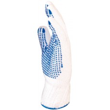 Kék pettyes, duplaszálas poliészter/pamut