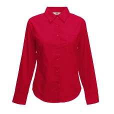 Női hosszú ujjú ing (Lady-Fit Long Sleeve Poplin Shirt) Fruit