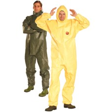 Tychem® C sárga védőoverall nagynyomású vegyszerek, radioaktív részecskék, biológiai veszélyek ellen