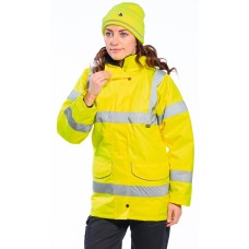S360 - Jól láthatósági női kabát sárga